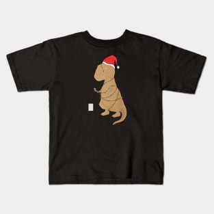 Funny Christmas Trex Tree Rex Kids T-Shirt